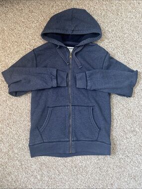Old Navy Men’s Navy Blue Zip-Up Hoodie Jacket Medium